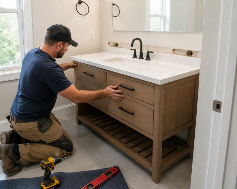 Vanity Cabinet Installation in Dayton, OH