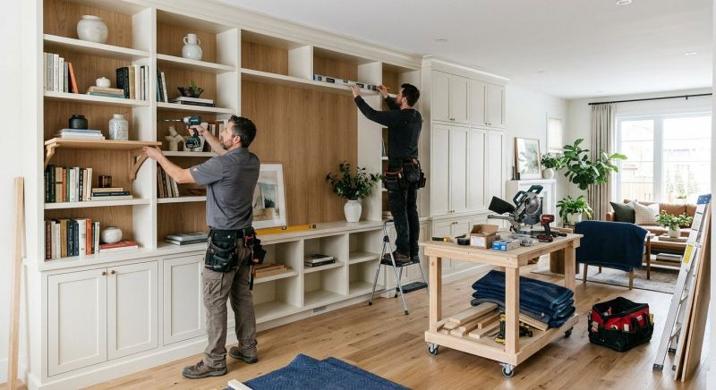 Built In Bookshelves Installation in Raleigh, NC