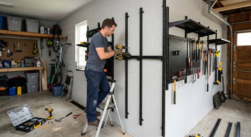 Garage Tool Rack Installation in Rockville, MD