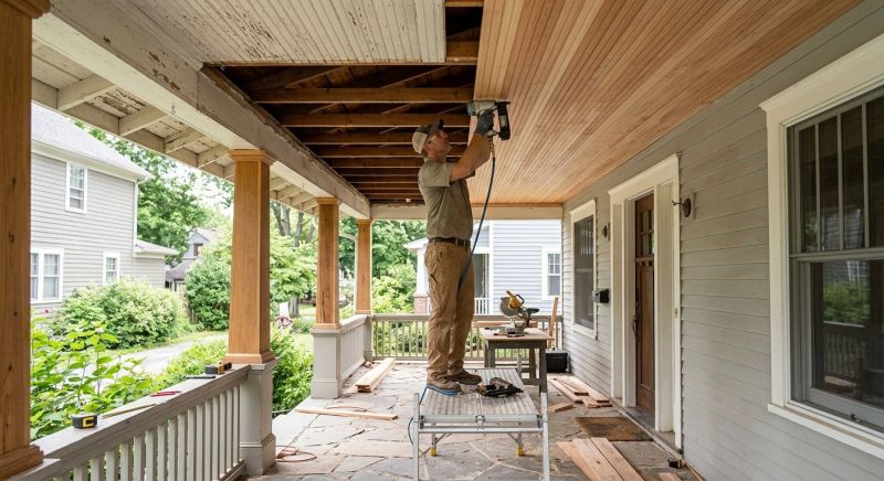 Porch Ceiling Replacement in Overland Park, KS